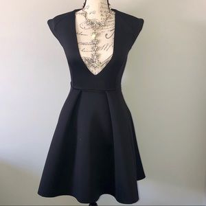 Sexy Deep V Fit and Flare Guess Dress
